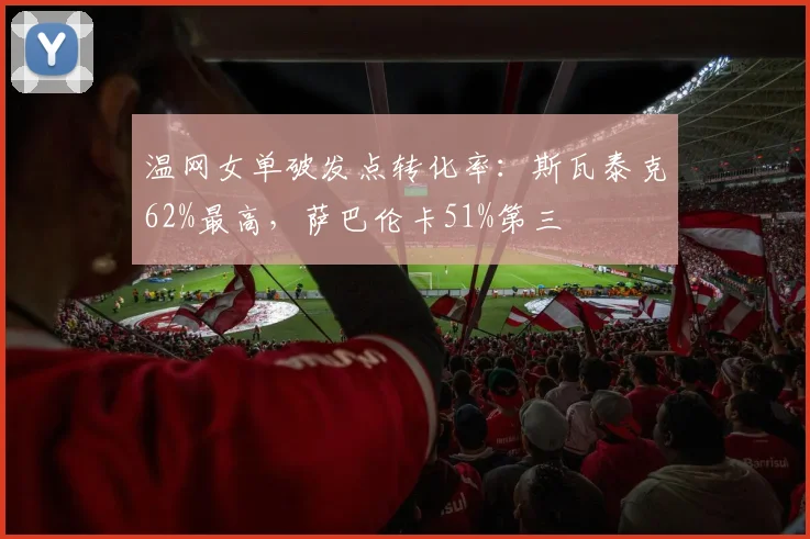 温网女单破发点转化率:斯瓦泰克62%最高,萨巴伦卡51%第三